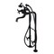 Kingston Brass CCK246K0 Freestanding Clawfoot Tub Faucet Package with Supply Line, Matte Black CCK246K0 - alternate 1